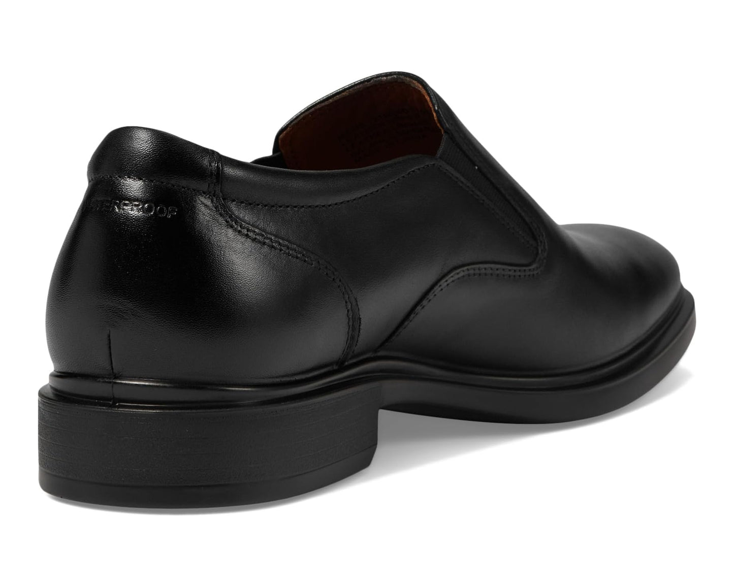Men's Florsheim Forecast Waterproof Plain Toe Slip-On Black Smooth