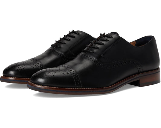 Men's Johnston & Murphy Conard 2.0 Cap Toe Black Full Grain