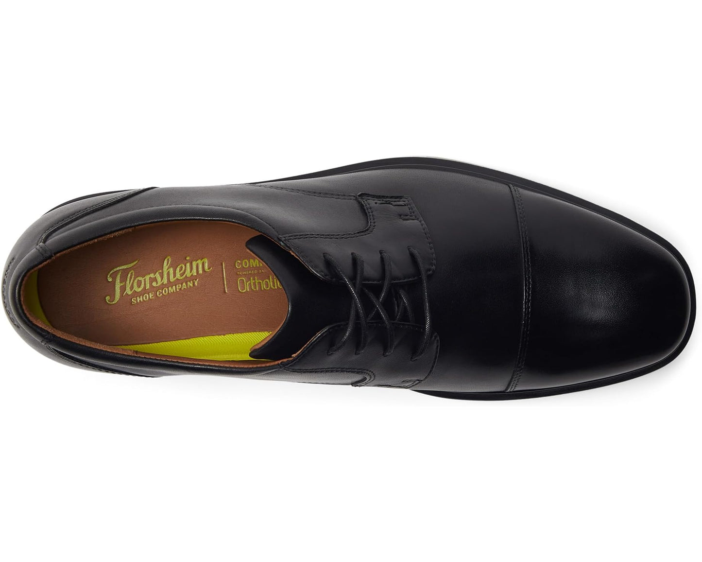 Men's Florsheim Forecast Waterproof Cap Toe Oxford Black Smooth