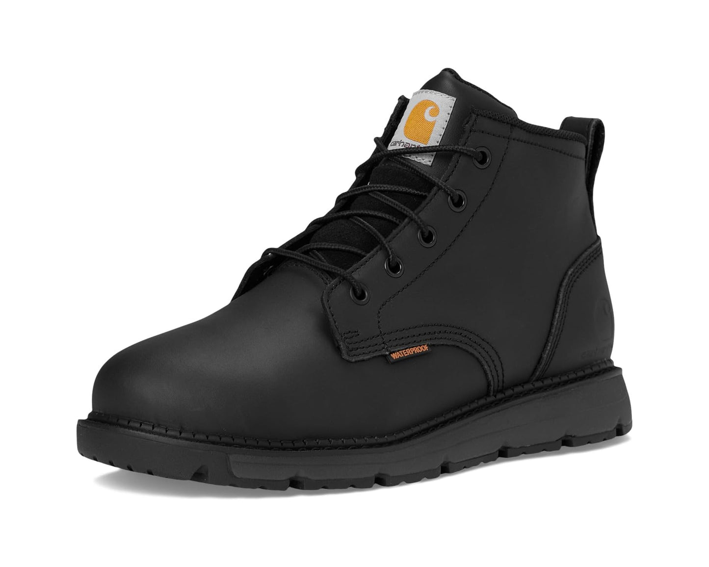 Men's Carhartt Millbrook Waterproof 5 Steel Toe Wedge Work Boot Black Oil Tanned