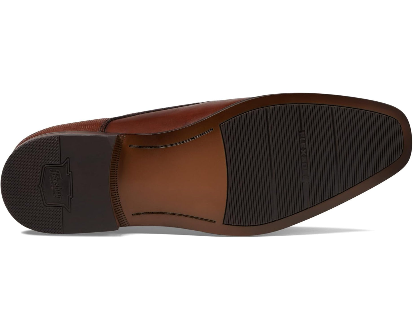Men's Florsheim Postino Plain Toe Oxford Cognac Smooth/Perf