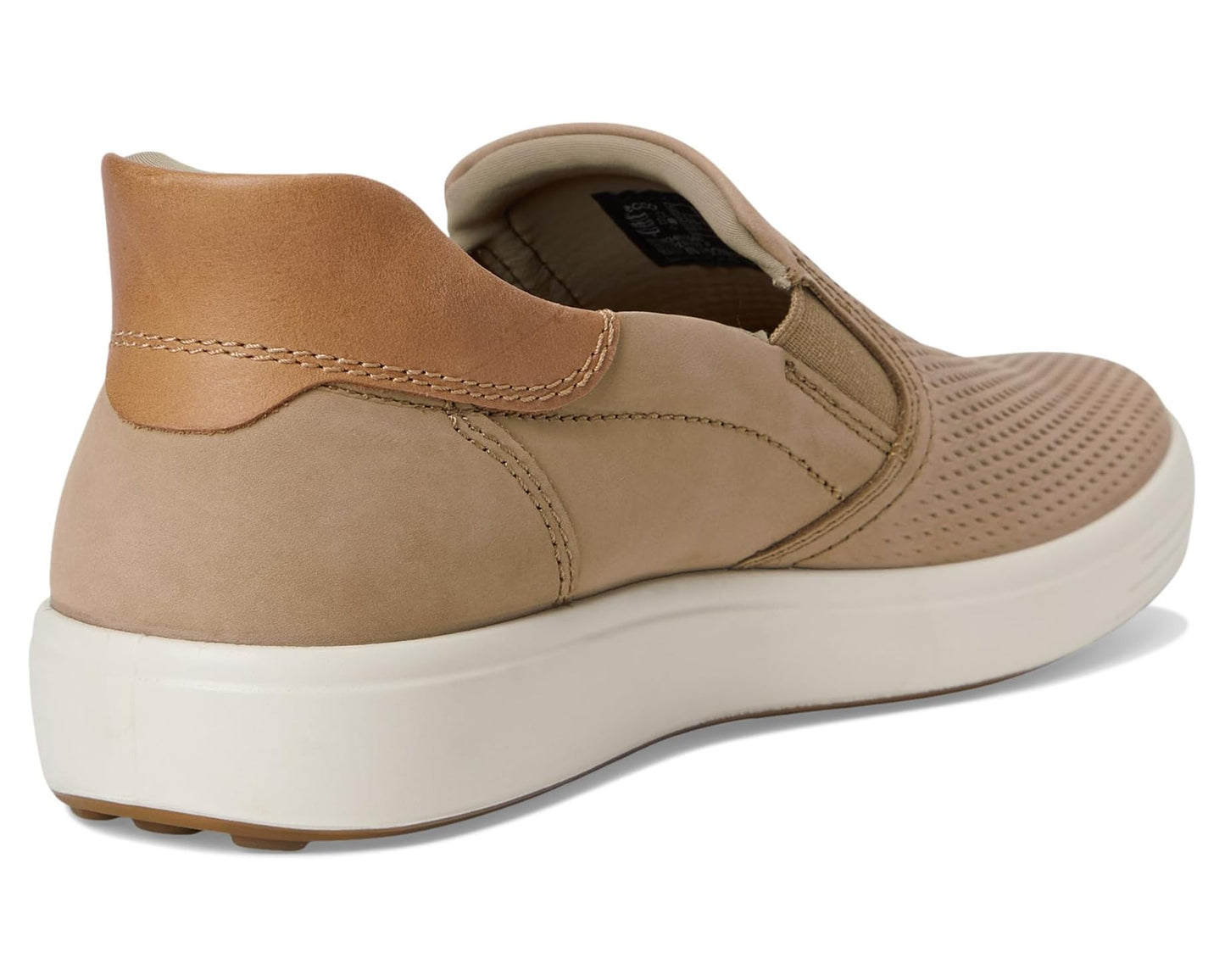 Men's ECCO Soft 7 Easy Slip On Sneaker Nutmeg Brown/Cashmere