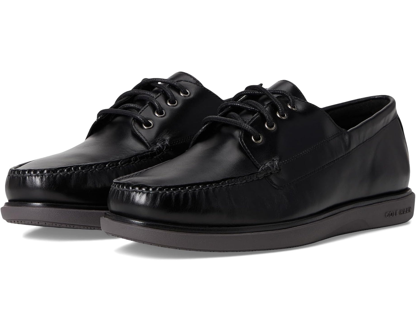 Men's Cole Haan Grand 4-Eye Loafers Black Nubuck/Pavement