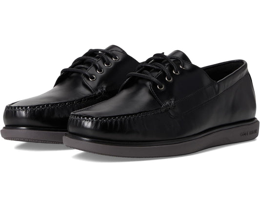 Men's Cole Haan Grand 4-Eye Loafers Black Nubuck/Pavement