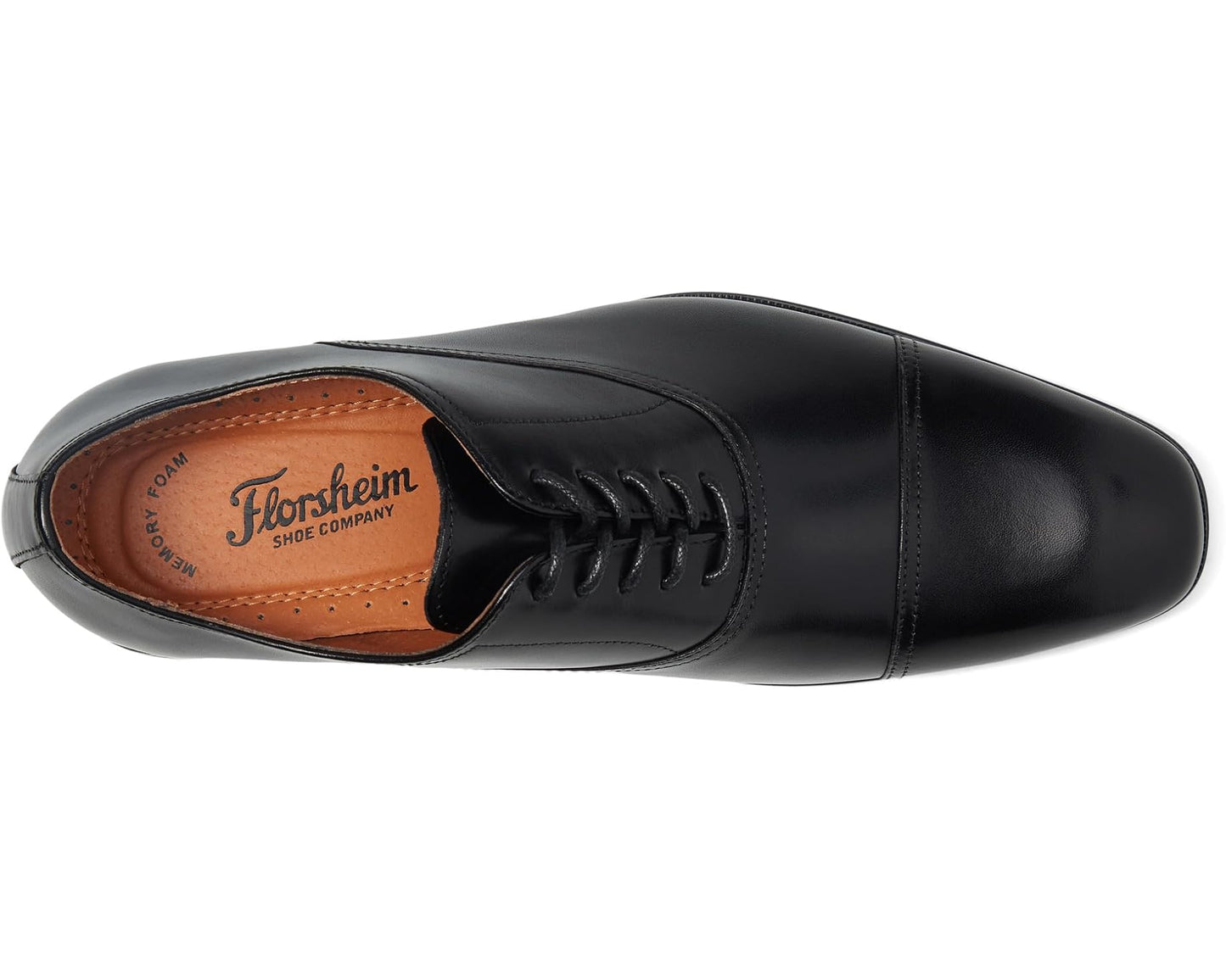 Men's Florsheim Corbetta Cap Toe Oxford Black Smooth