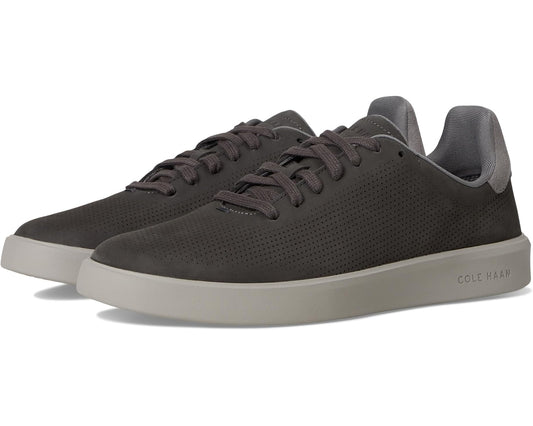Men's Cole Haan Grand Crosscourt Daily Laser Sneakers Raven Nubuck/Quiet Shade/Paloma
