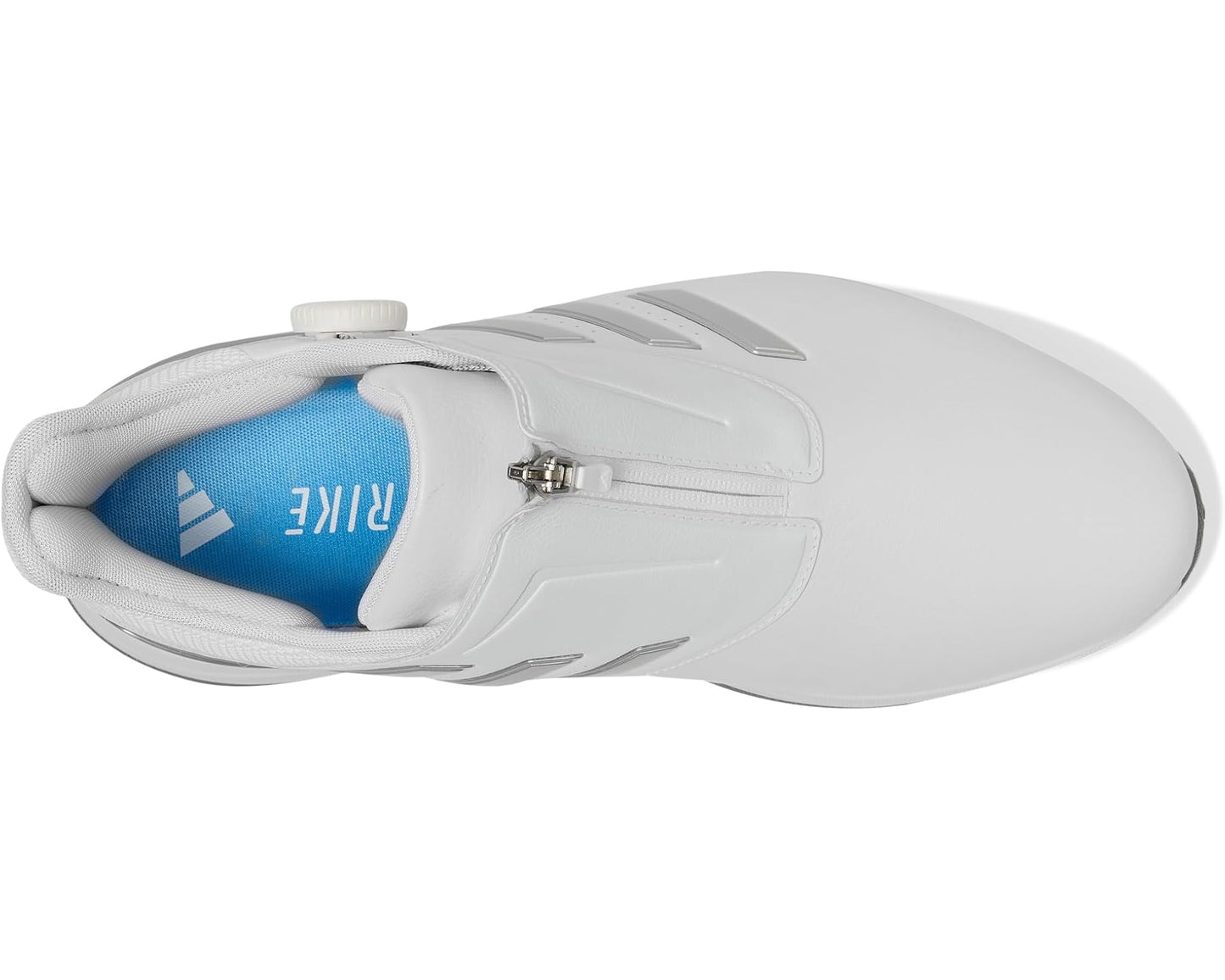 Men's adidas Golf Solarmotion 24 BOA Lightstrike Spikeless Golf Shoes Footwear White/Silvermet/Blueburst