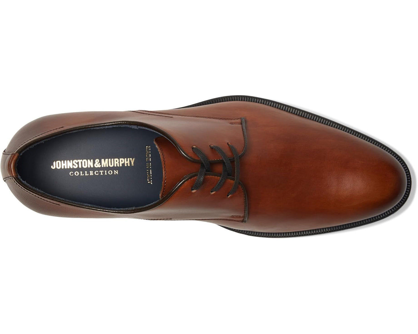 Men's Johnston & Murphy Collection Flynch Plain Toe Tan Italian Calfskin
