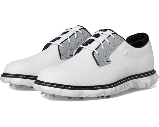 Men's FootJoy Traditions Blucher Golf Shoes White/Grey Camo