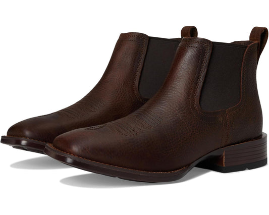 Men's Ariat Booker Ultra Western Boots Brown Oiled Rowdy