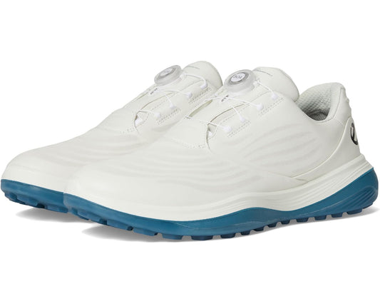 Men's ECCO Golf LT1 BOA Hybrid Waterproof Golf Shoe White/Petrol