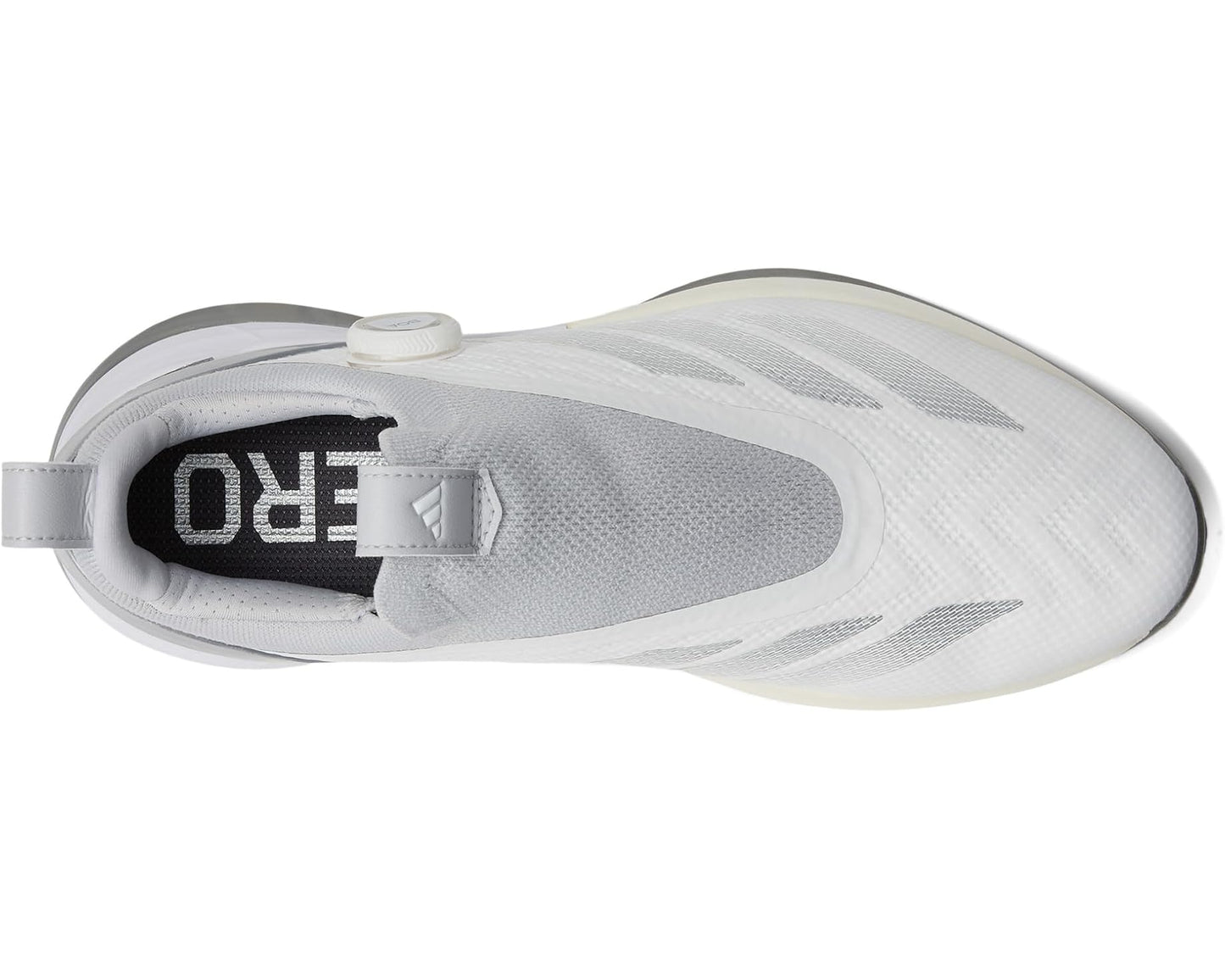 Men's adidas Golf Adizero ZG BOA Spikeless Golf Shoes Footwear White/Silver Metallic/Light Solid Grey