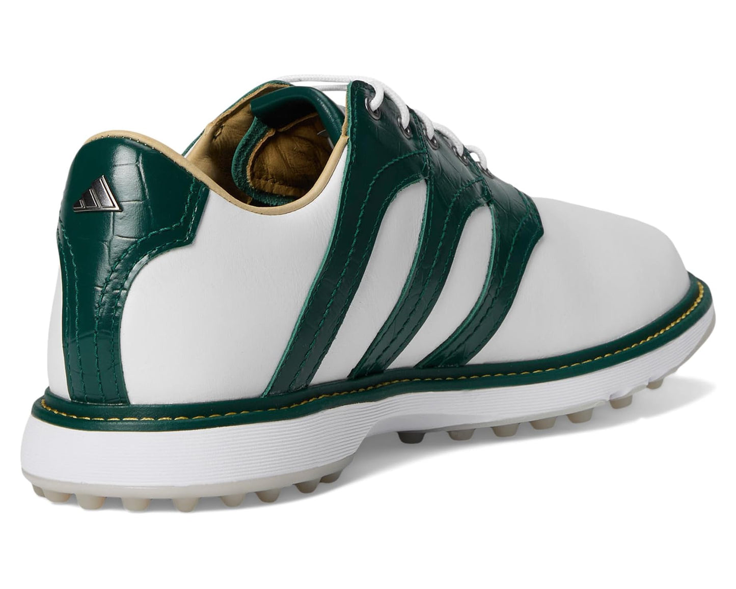 Men's adidas Golf MC Z-Traxion Spikeless Golf Shoes Footwear White/Collegiate Green/Yellow