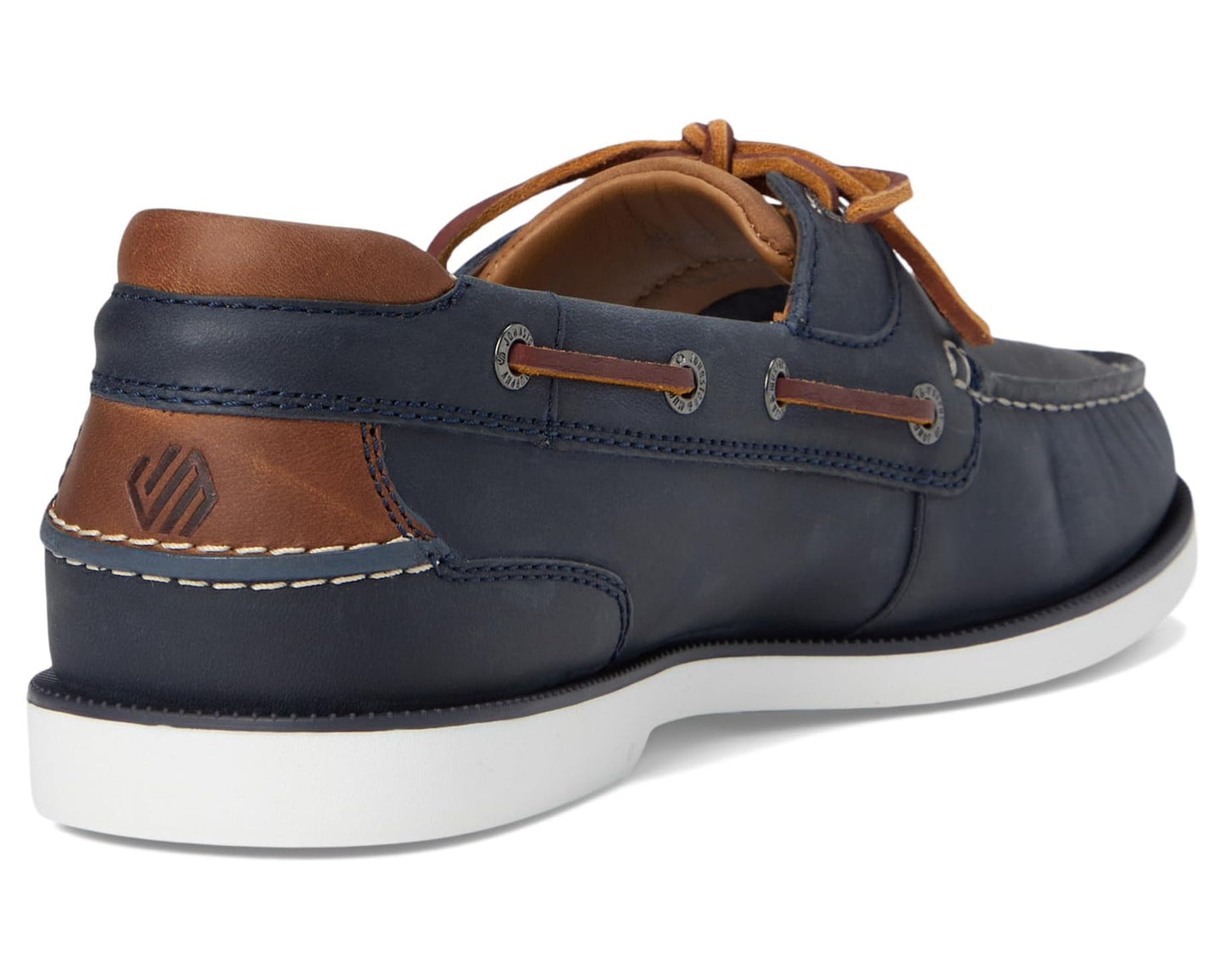 Men's Johnston & Murphy Ventura 2-Eye Boat Shoe Navy Full Grain