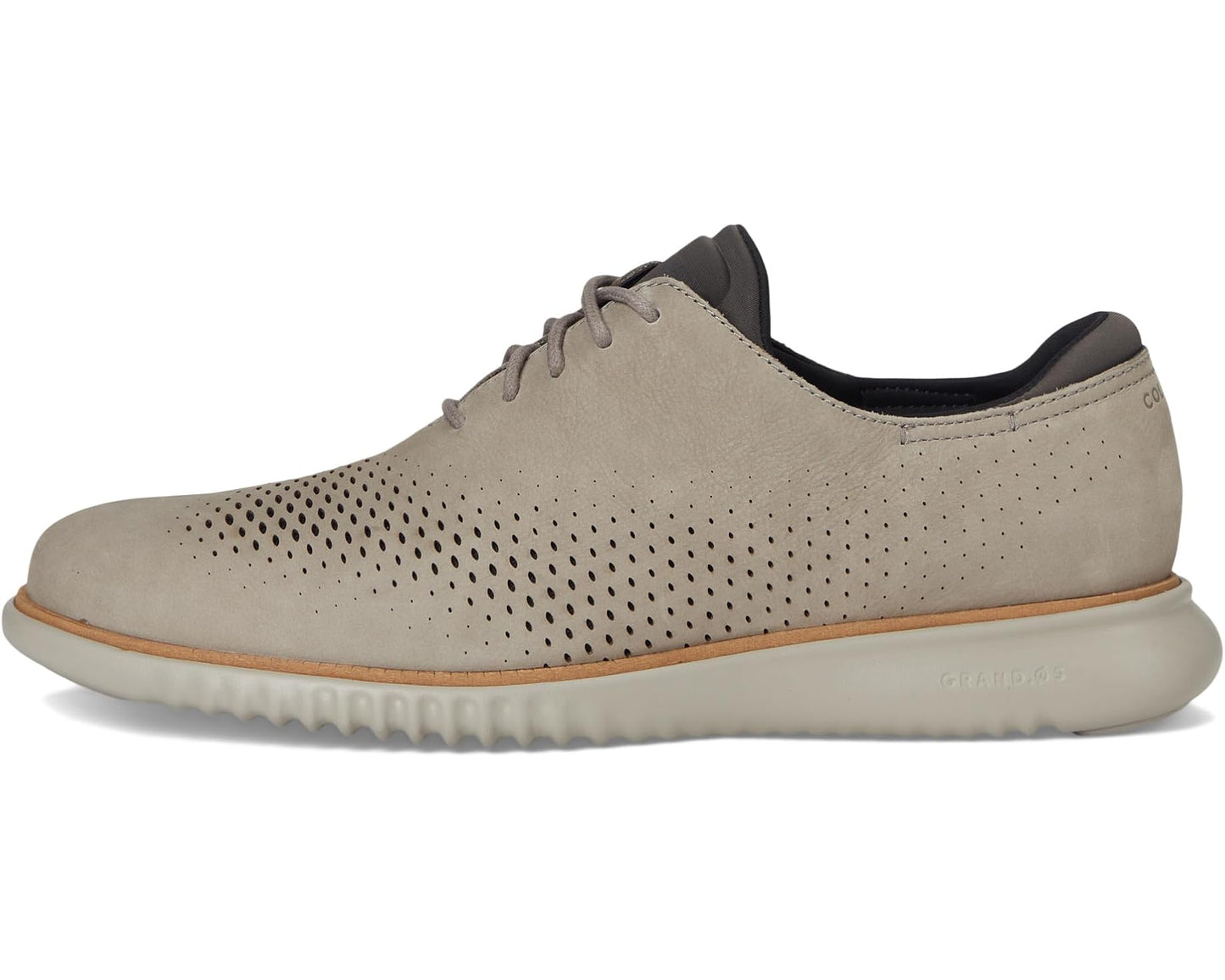 Men's Cole Haan 2.Zerogrand Laser Wing Tip Oxford Lined Ironstone Nubuck/Natural/Paloma