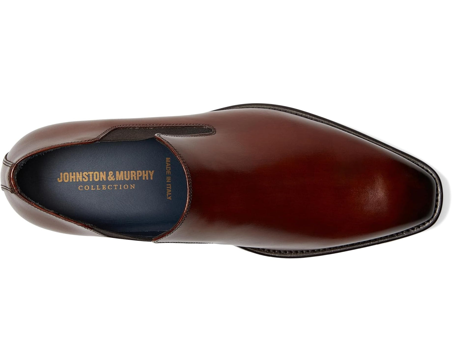 Men's Johnston & Murphy Collection Larson Slip-On Mahogany Italian Calfskin