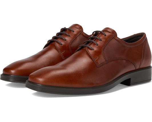 Men's ECCO Milan Plain Toe Oxford Cognac