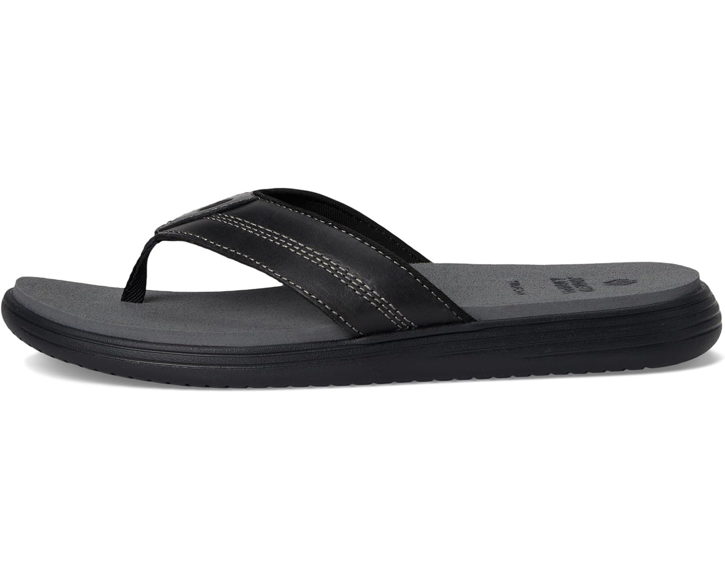 Men's Johnston & Murphy Upton Flip Flop Black Full Grain