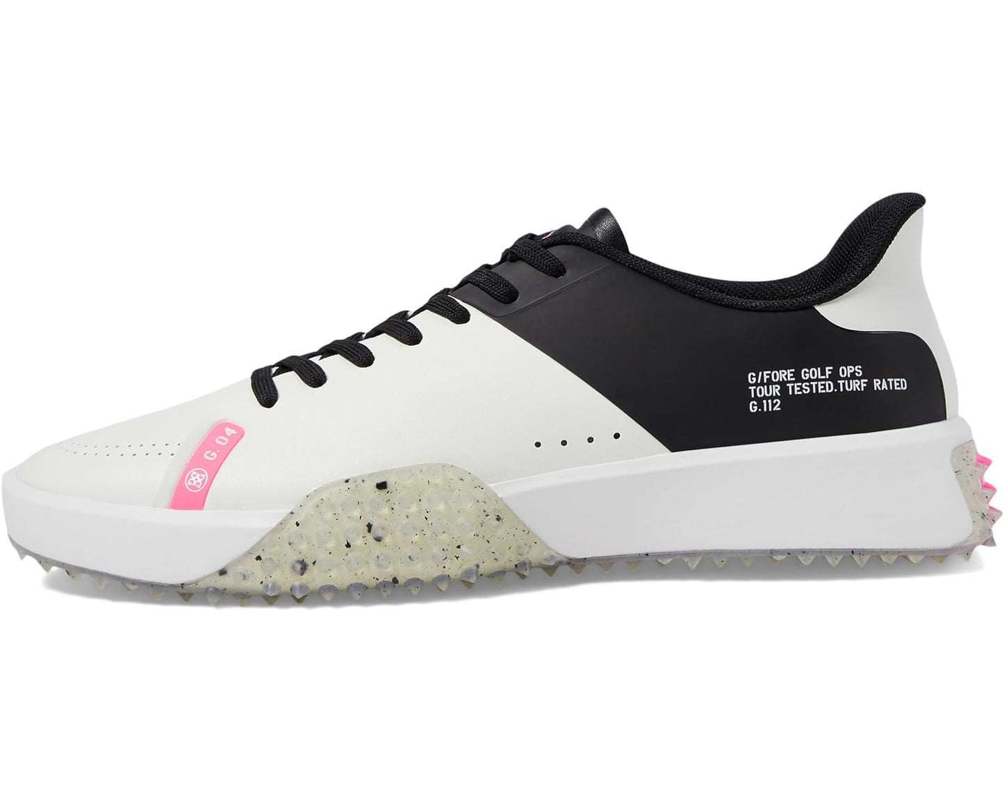 Men's GFORE G.112 P.U. Leather Stippled Golf Shoes Snow/Onyx