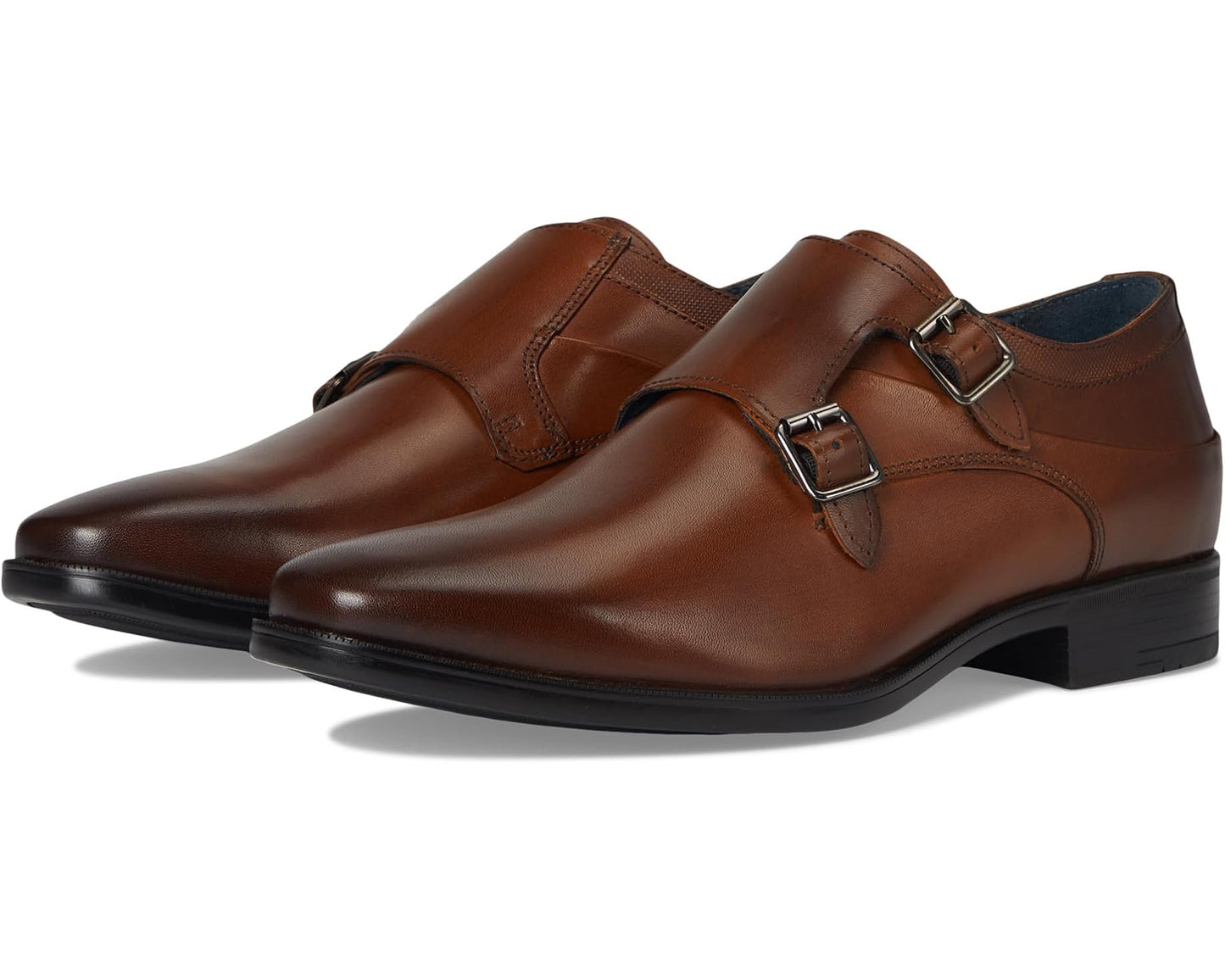 Men's Johnston & Murphy Gibbons Double-Buckle Monk Brown Full Grain