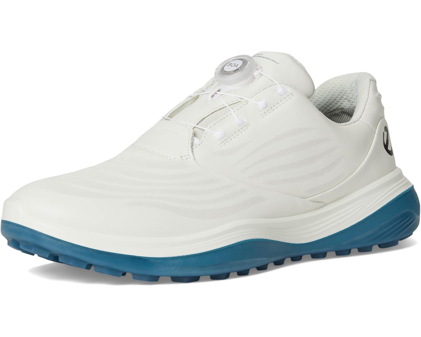 Men's ECCO Golf LT1 BOA Hybrid Waterproof Golf Shoe White/Petrol