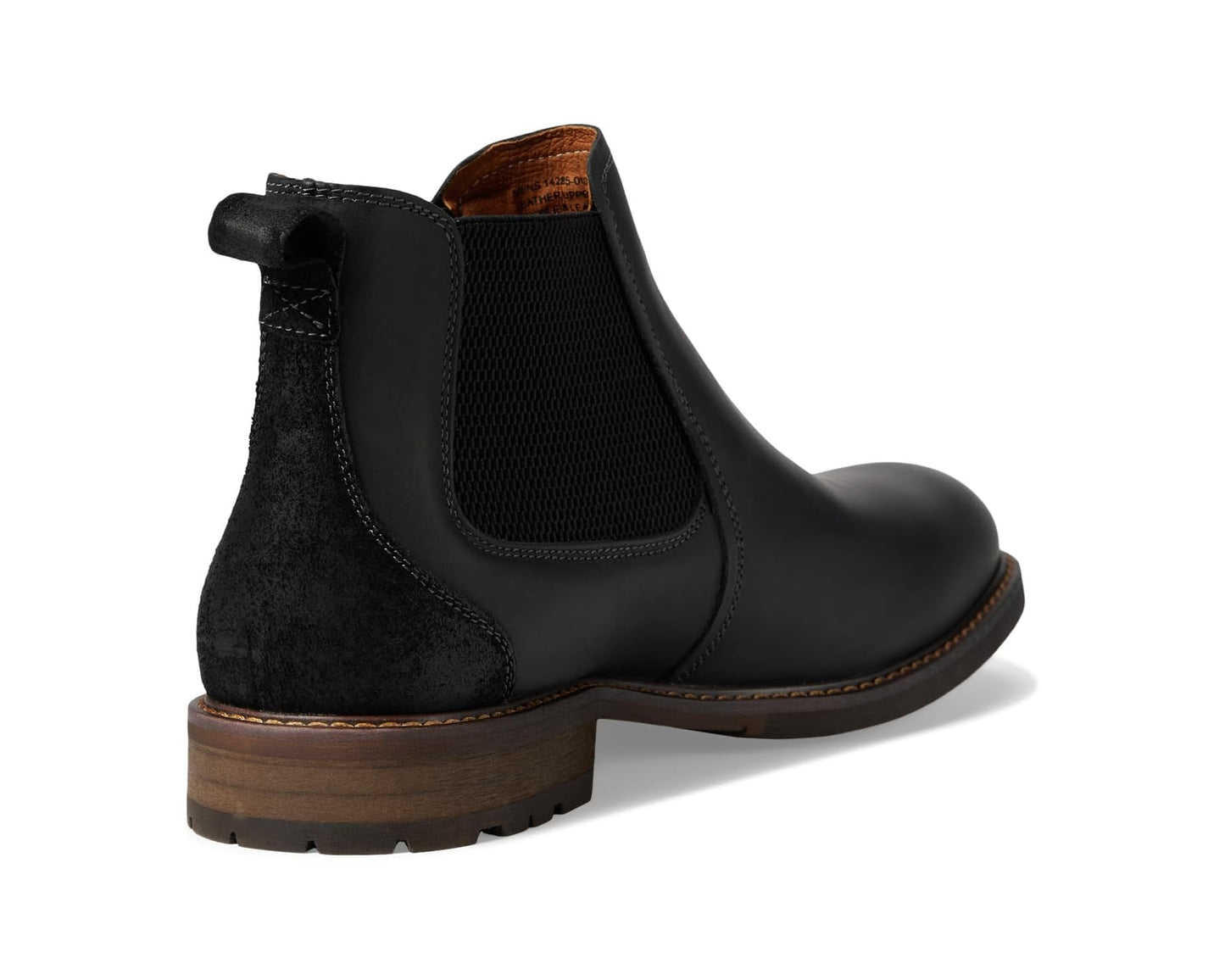 Men's Florsheim Lodge Plain Toe Gore Boots Black Crazy Horse