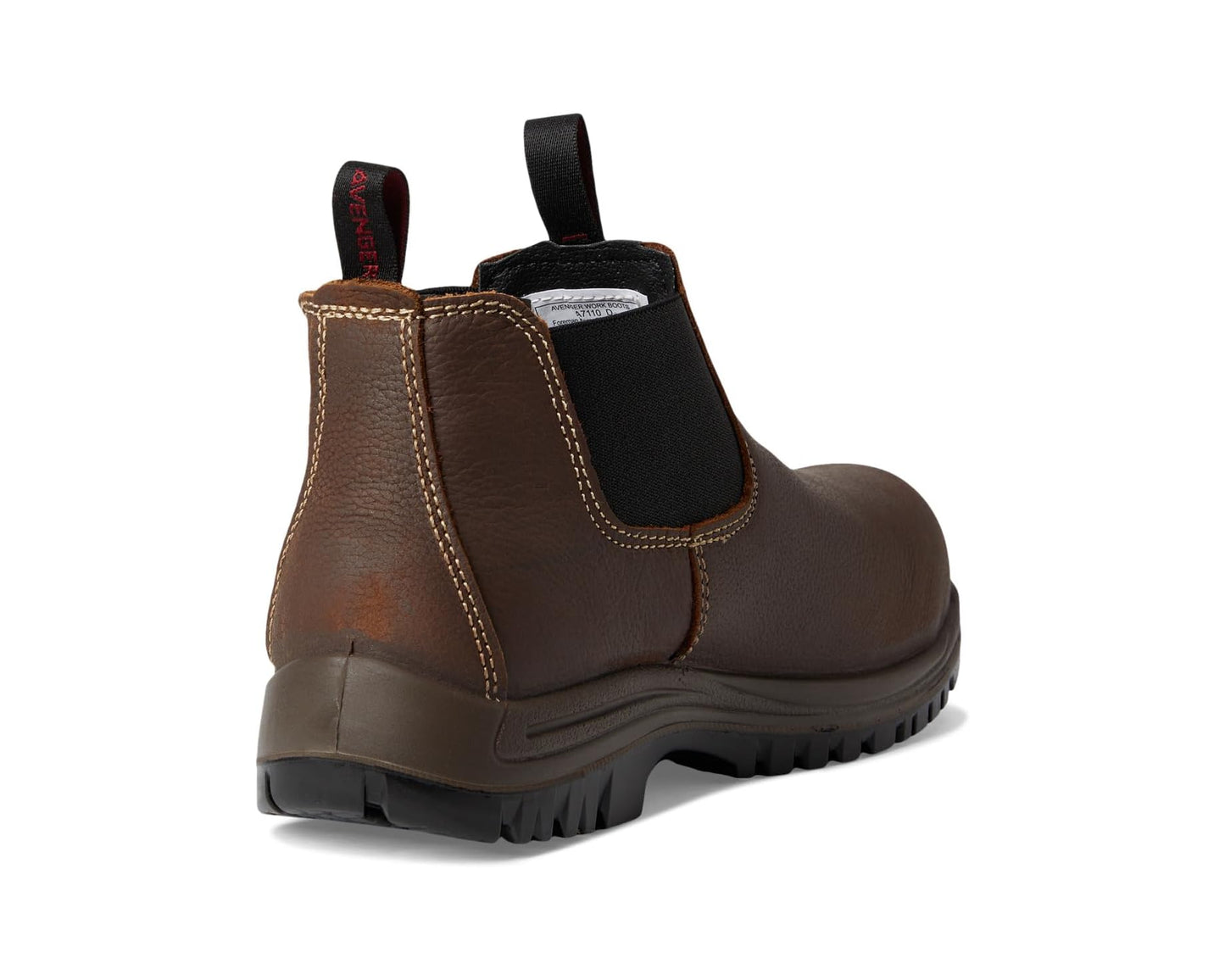 Men's Avenger Work Boots Foreman Chelsea CT Brown