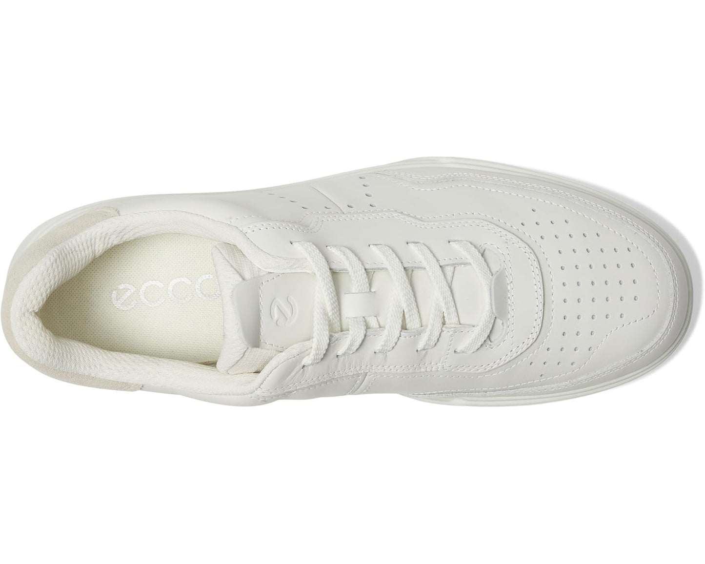 Men's ECCO Street Court Lace Sneaker White/Shadow White