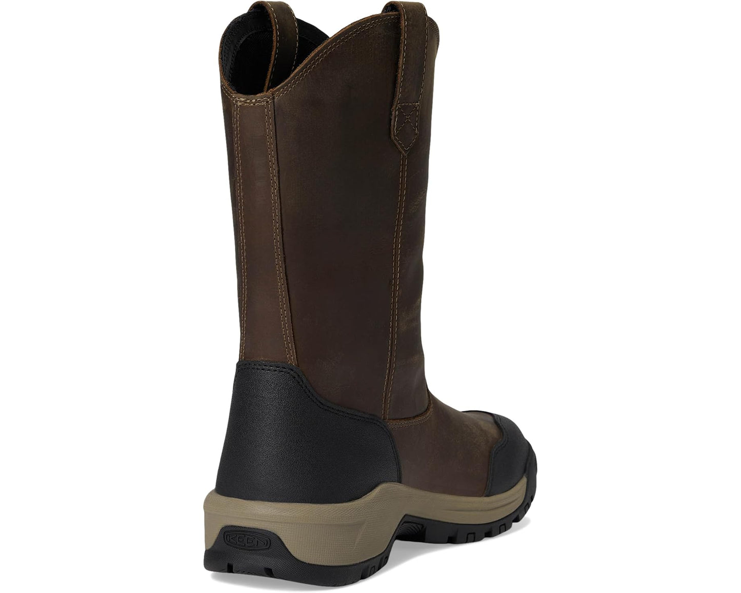 Men's KEEN Utility Evanston Pull-On Waterproof Boot (Soft Toe) Bison/Black