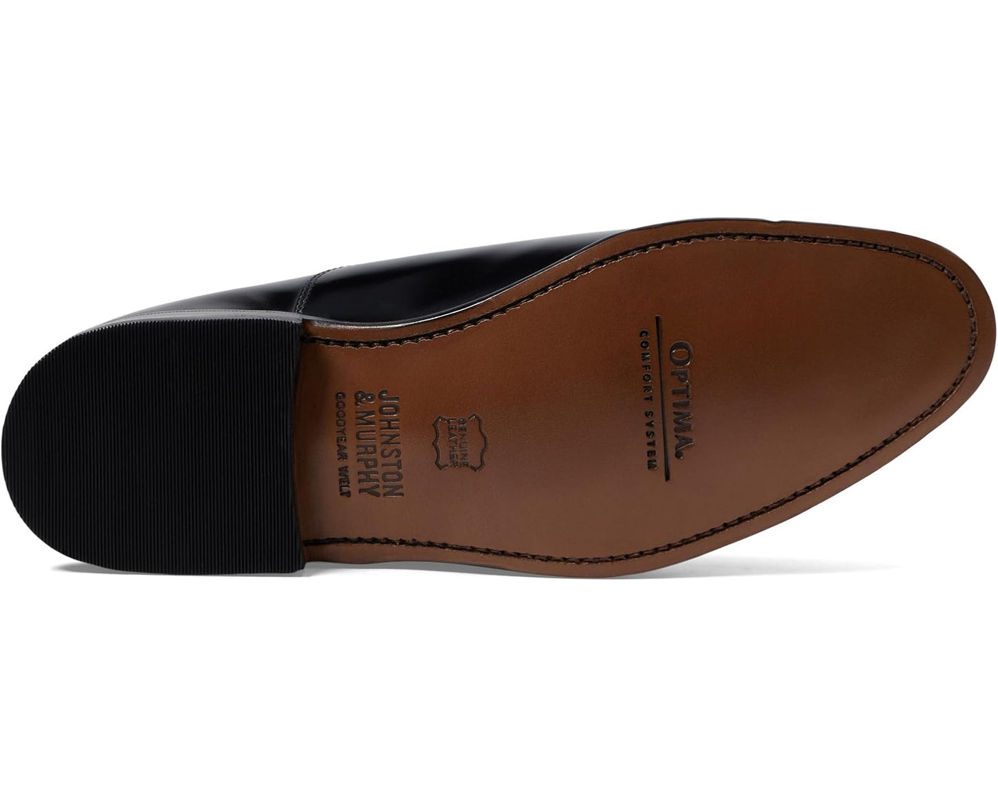 Men's Johnston & Murphy Melton Classic Dress Cap Toe Oxford Black Brushed Veal