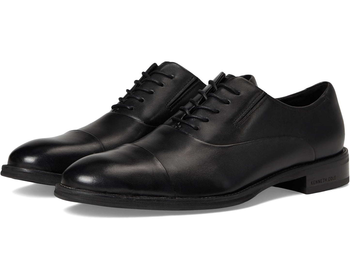 Men's Kenneth Cole Tully Cap Toe Oxford Black Leather
