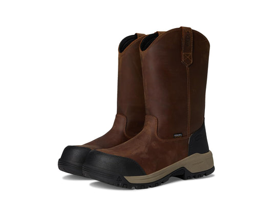 Men's KEEN Utility Evanston Pull-On Waterproof Boot (Carbon-Fiber Toe) Bison/Black