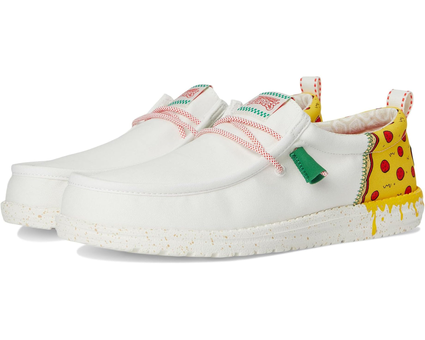 Men's Hey Dude Wally Funk TMNT Pizza White/Red