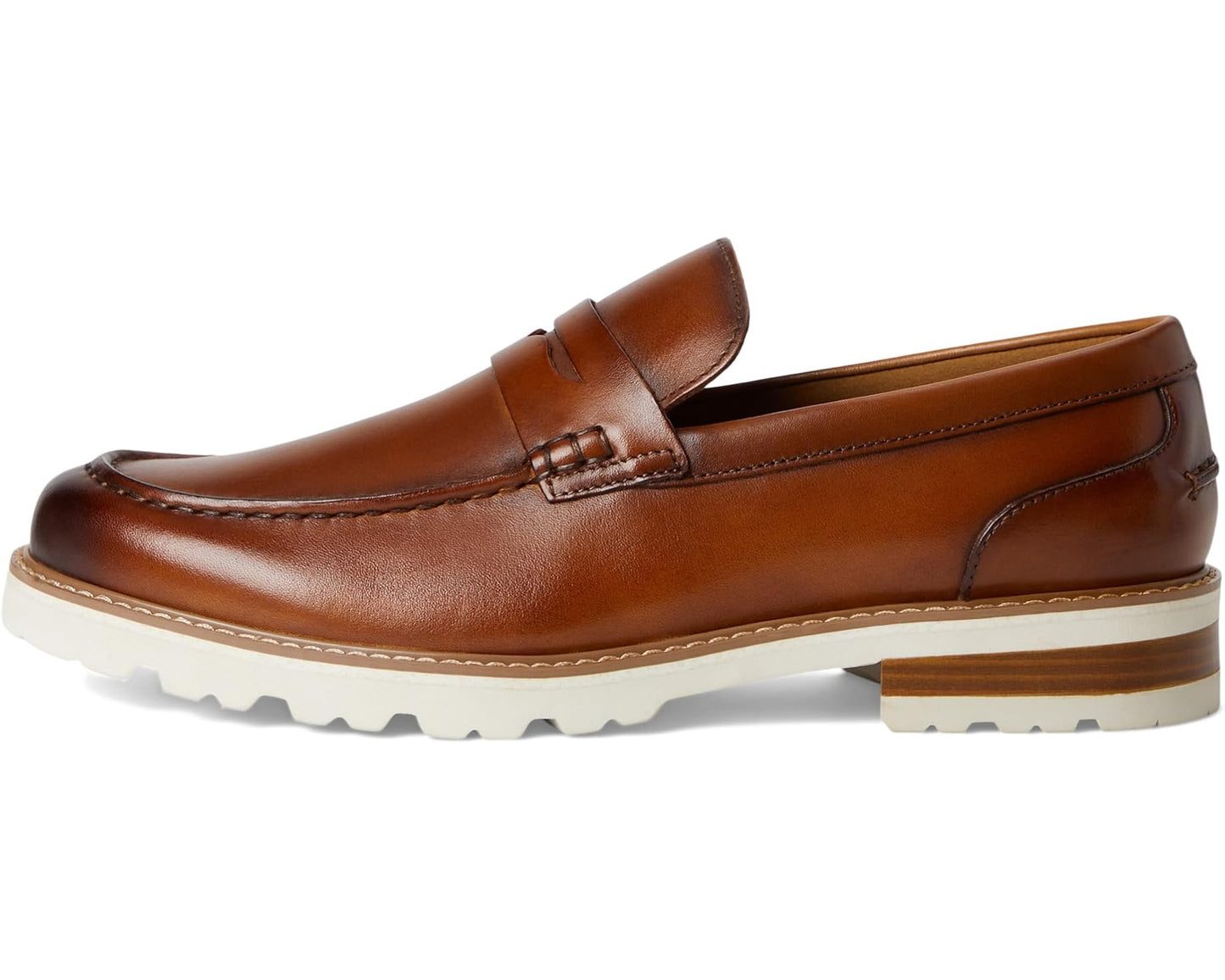 Men's Florsheim Renegade Moc Toe Penny Loafer Cognac Multi