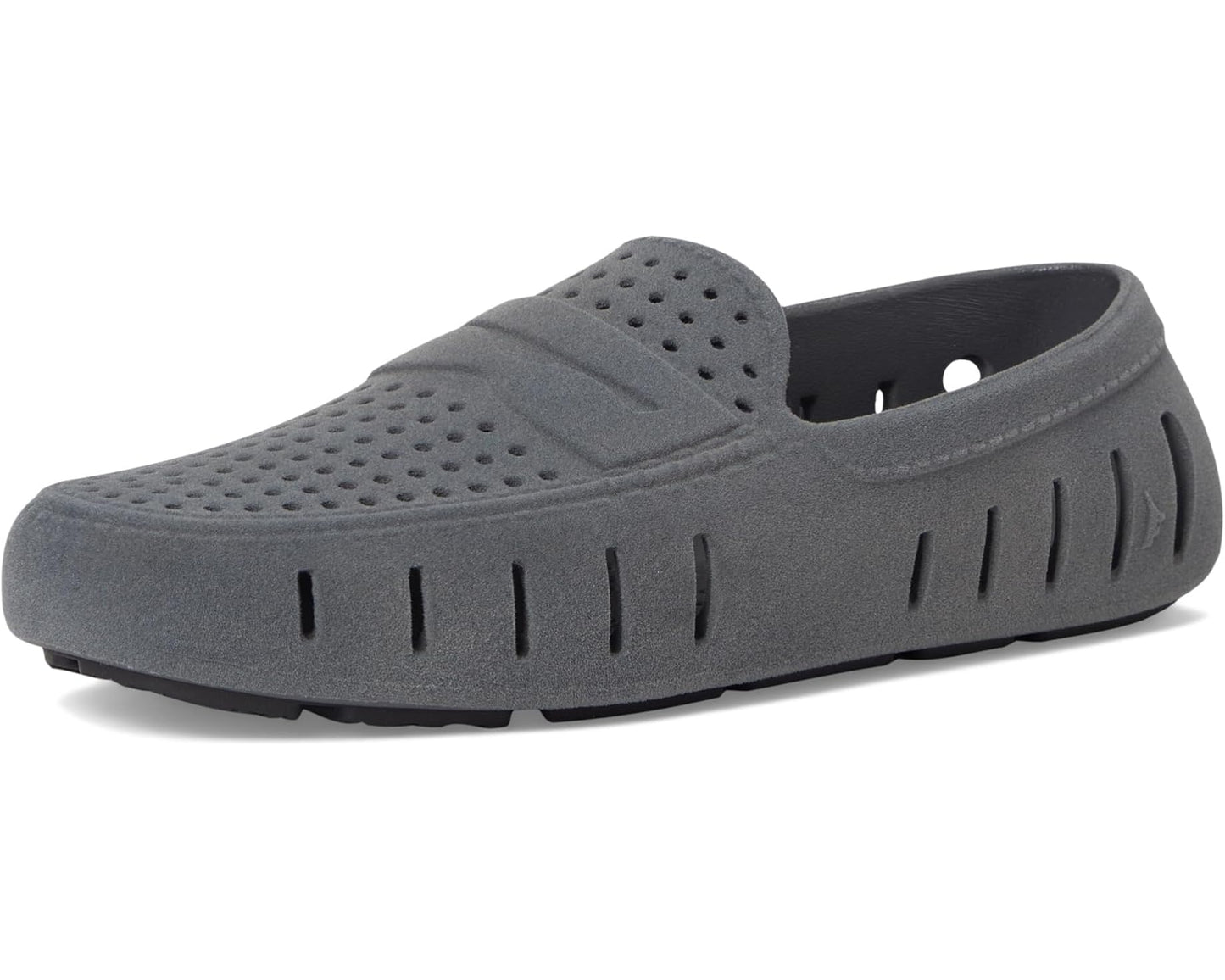 Men's Floafers Country Club Driver Faux Suede Slate Grey/Black Suede