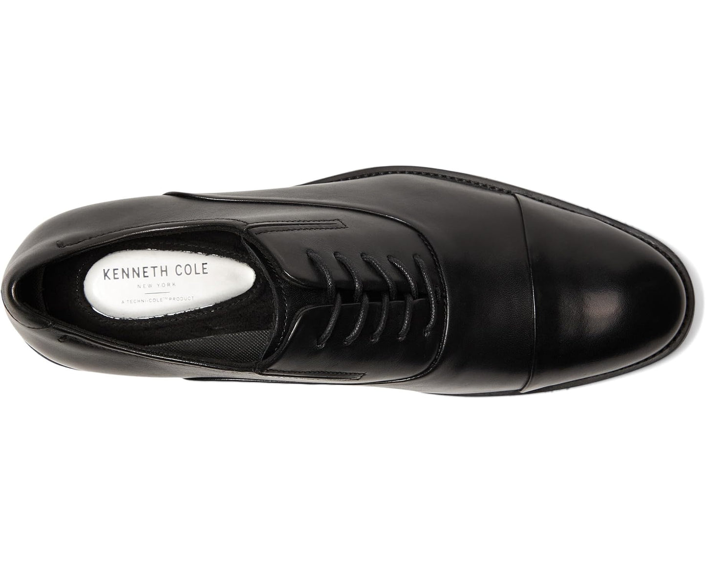 Men's Kenneth Cole Tully Cap Toe Oxford Black Leather