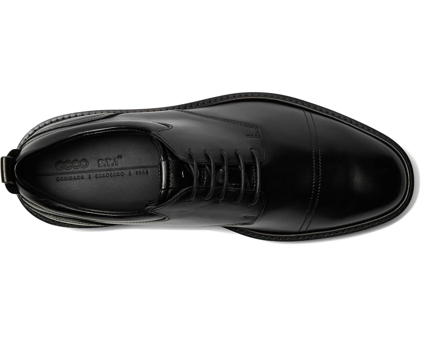 Men's ECCO ST.1 Hybrid Cap Toe Oxford Black/Black Outsole