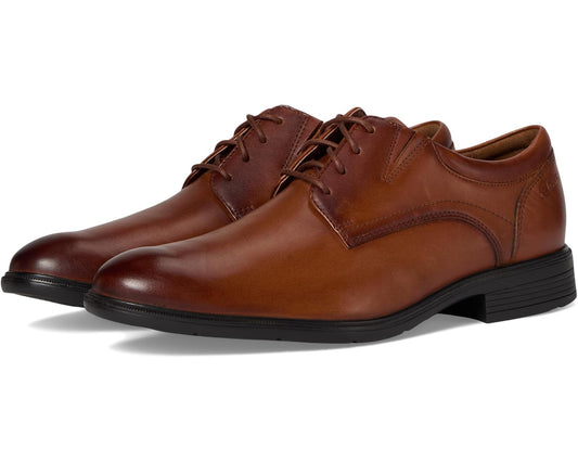 Men's Clarks Steadwell Lace Dark Tan Leather