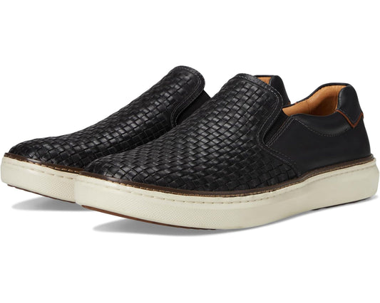 Men's Johnston & Murphy Mcguffey 2 Woven Slip-On Black Woven Full Grain