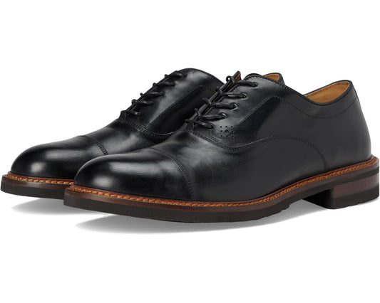 Men's Johnston & Murphy Collection Hartford Cap Toe Black Italian Calfskin
