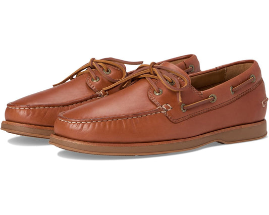 Men's Johnston & Murphy Monaco 2-Eye Boat Shoe Tan Sheepskin