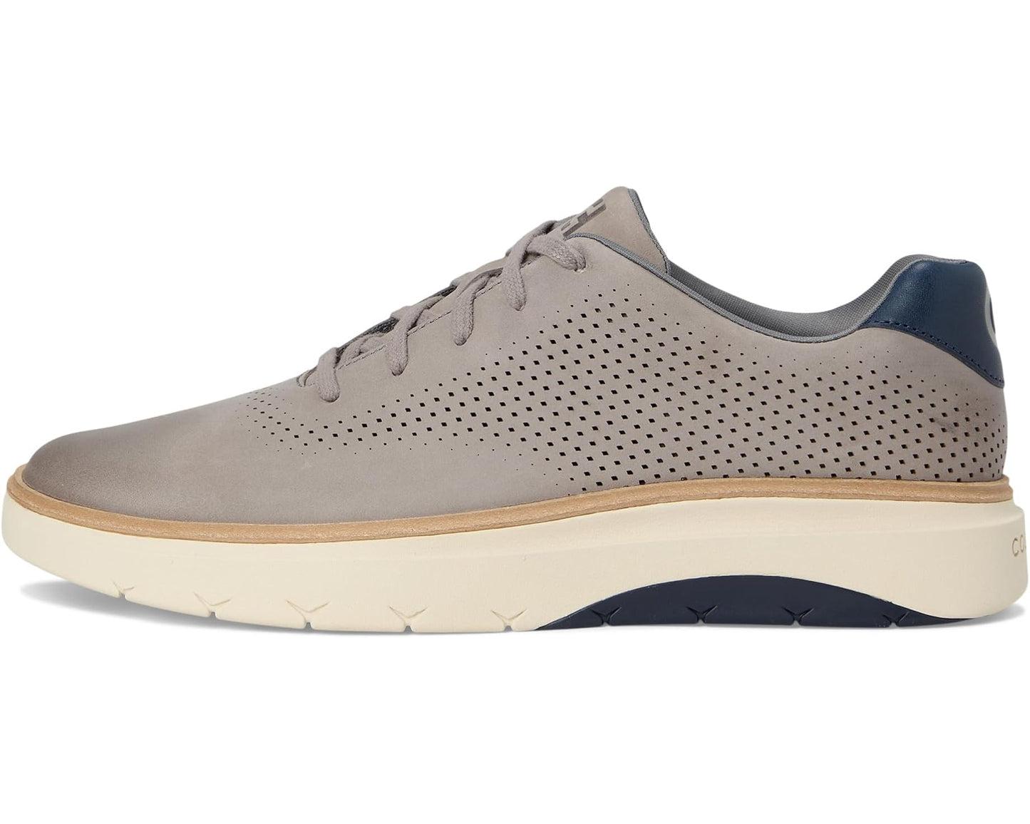 Men's Cole Haan Grandpro Featherarc Laser Sneakers Ironstone Nubuck/Silver Birch/Navy Blazer
