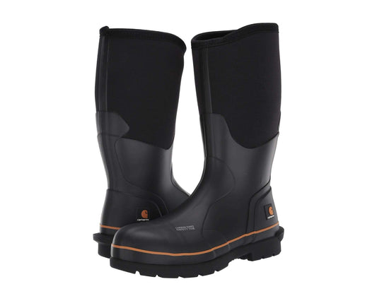 Men's Carhartt 15 Waterproof Carbon Nano Comp Toe Rubber Boots Black
