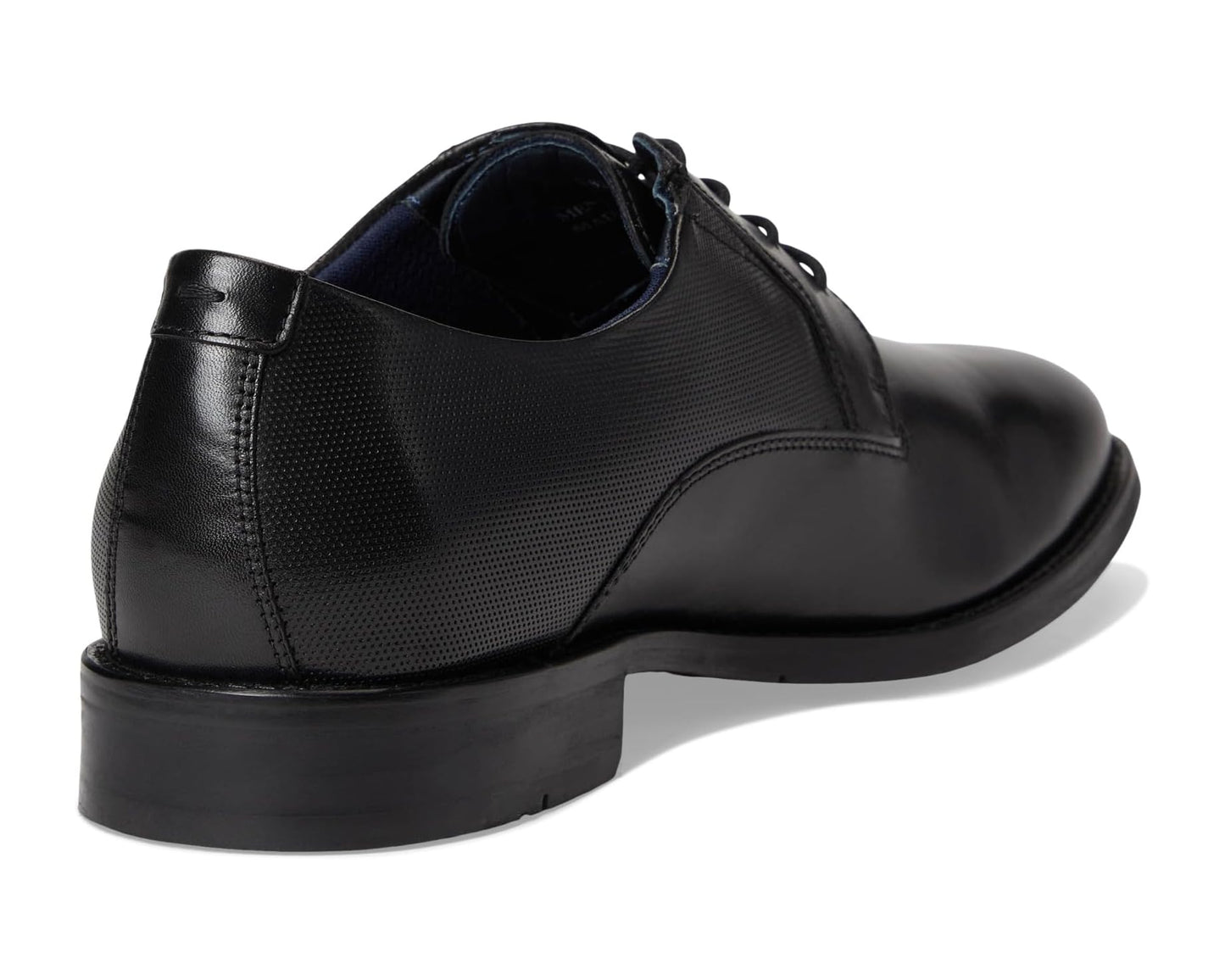 Men's Johnston & Murphy Landry Embossed Plain Toe Black Full Grain