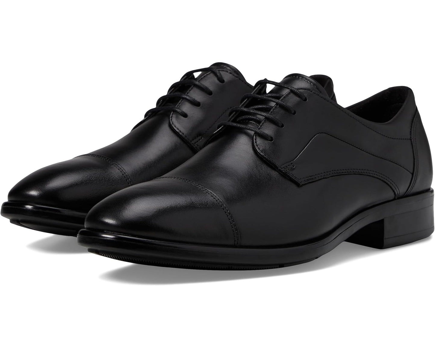 Men's ECCO Citytray Cap Toe Tie Black