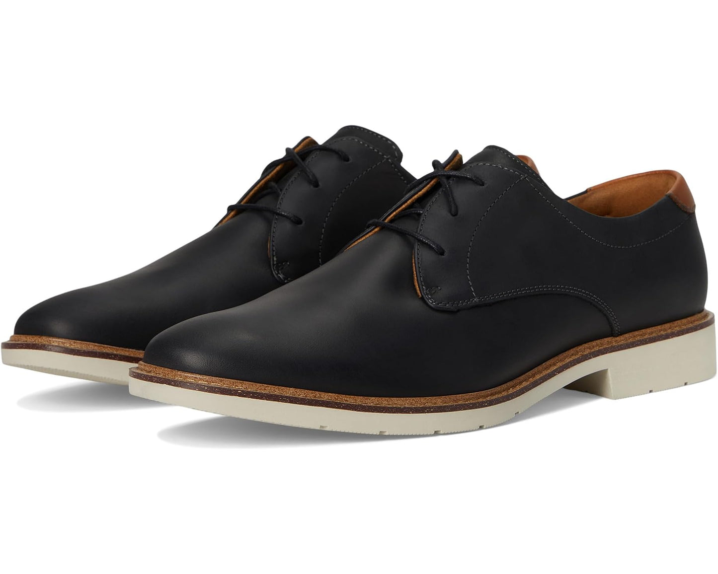 Men's Florsheim Herington Plain Toe Oxford Black Crazy Horse