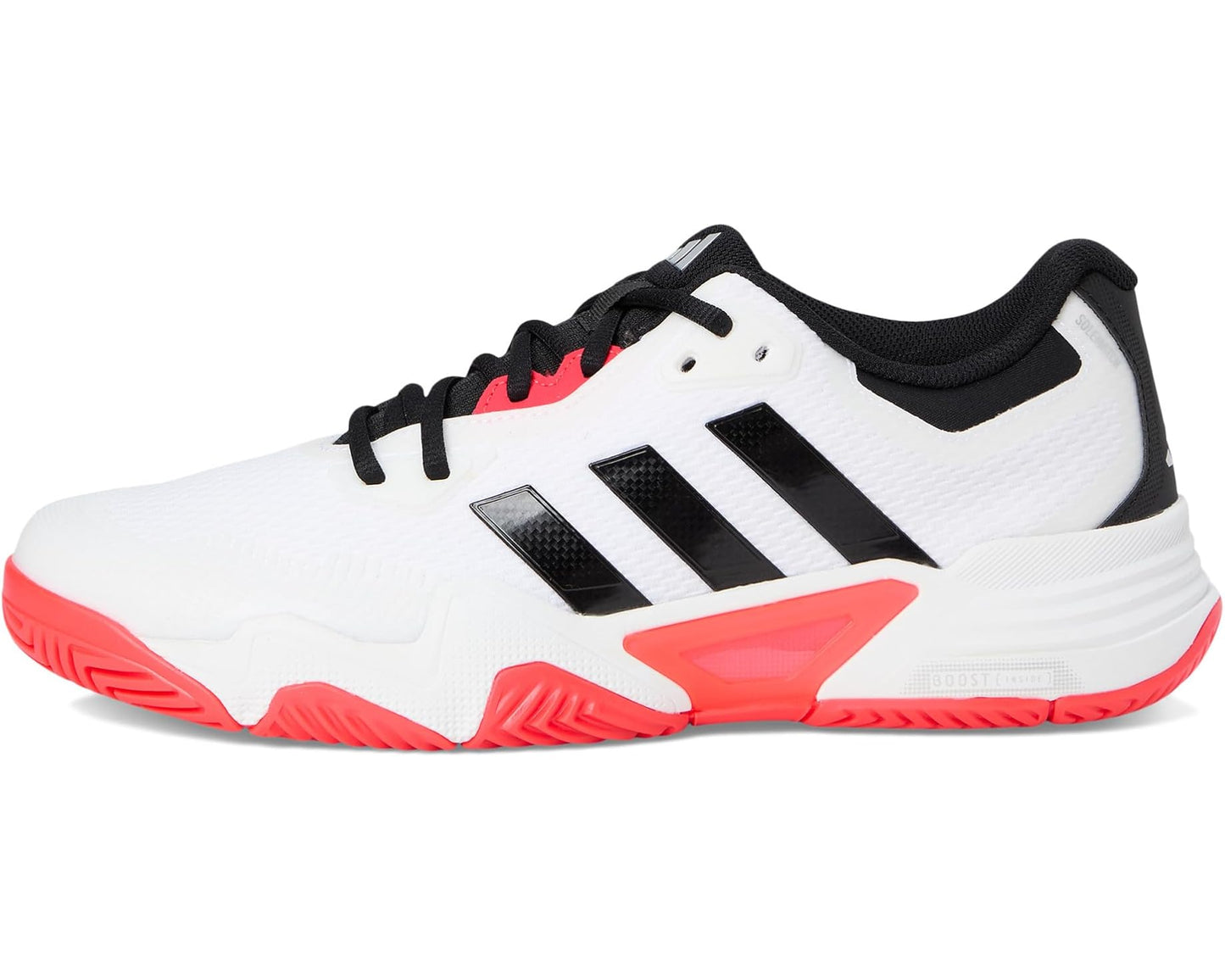 Men's adidas SoleMatch Control 2 Tennis Shoes White/Black/Silver Metallic