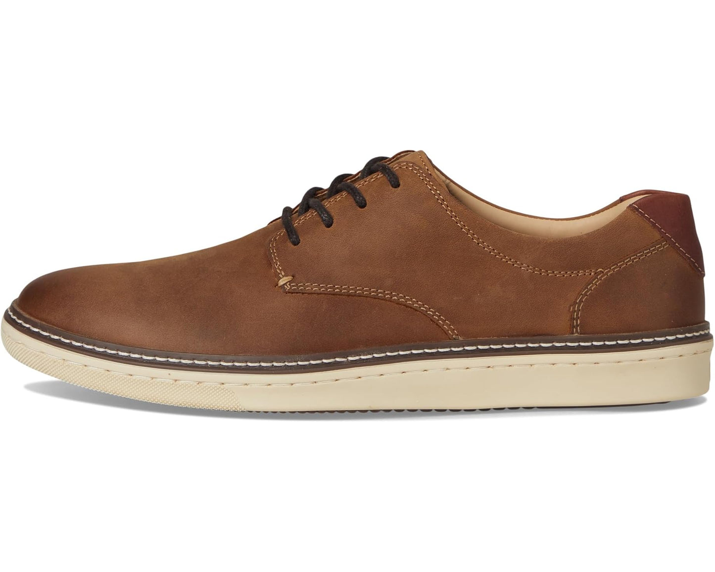 Men's Johnston & Murphy McGuffey Casual Plain Toe Sneaker Brown Oiled Full Grain