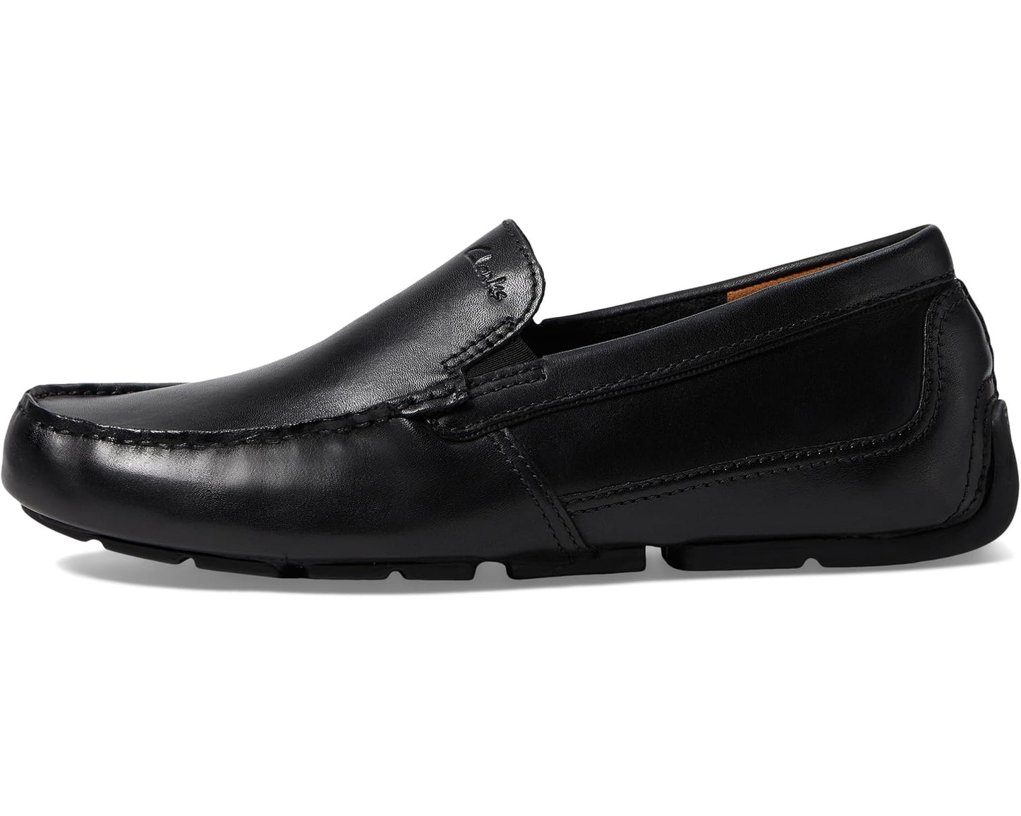 Men's Clarks Markman Plain Black Leather
