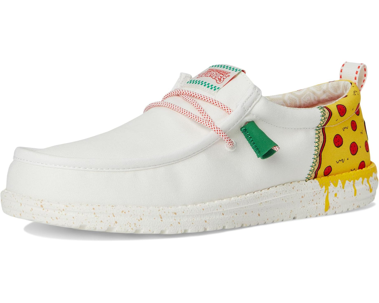 Men's Hey Dude Wally Funk TMNT Pizza White/Red
